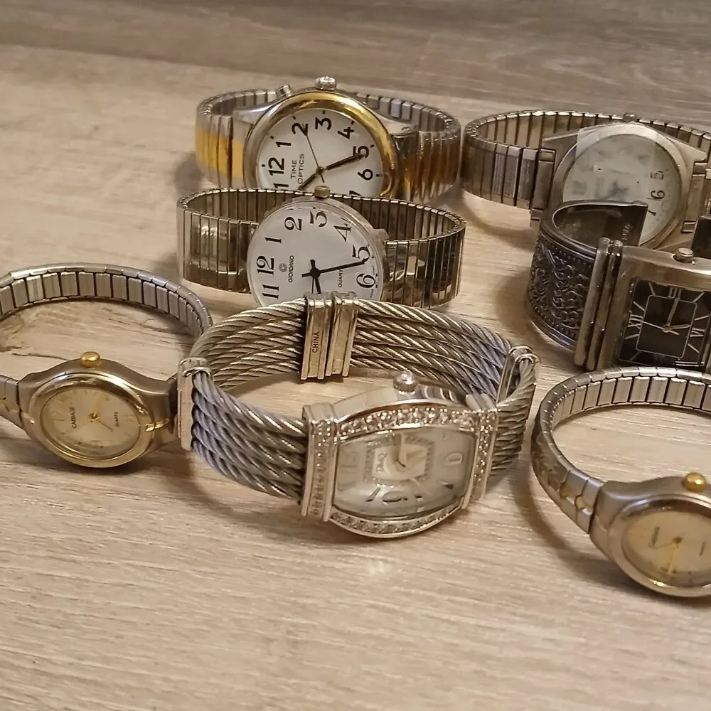Lot 35+ Watches Parts/Repair ALL Metal Timex Casio Nine West Relic Armitron